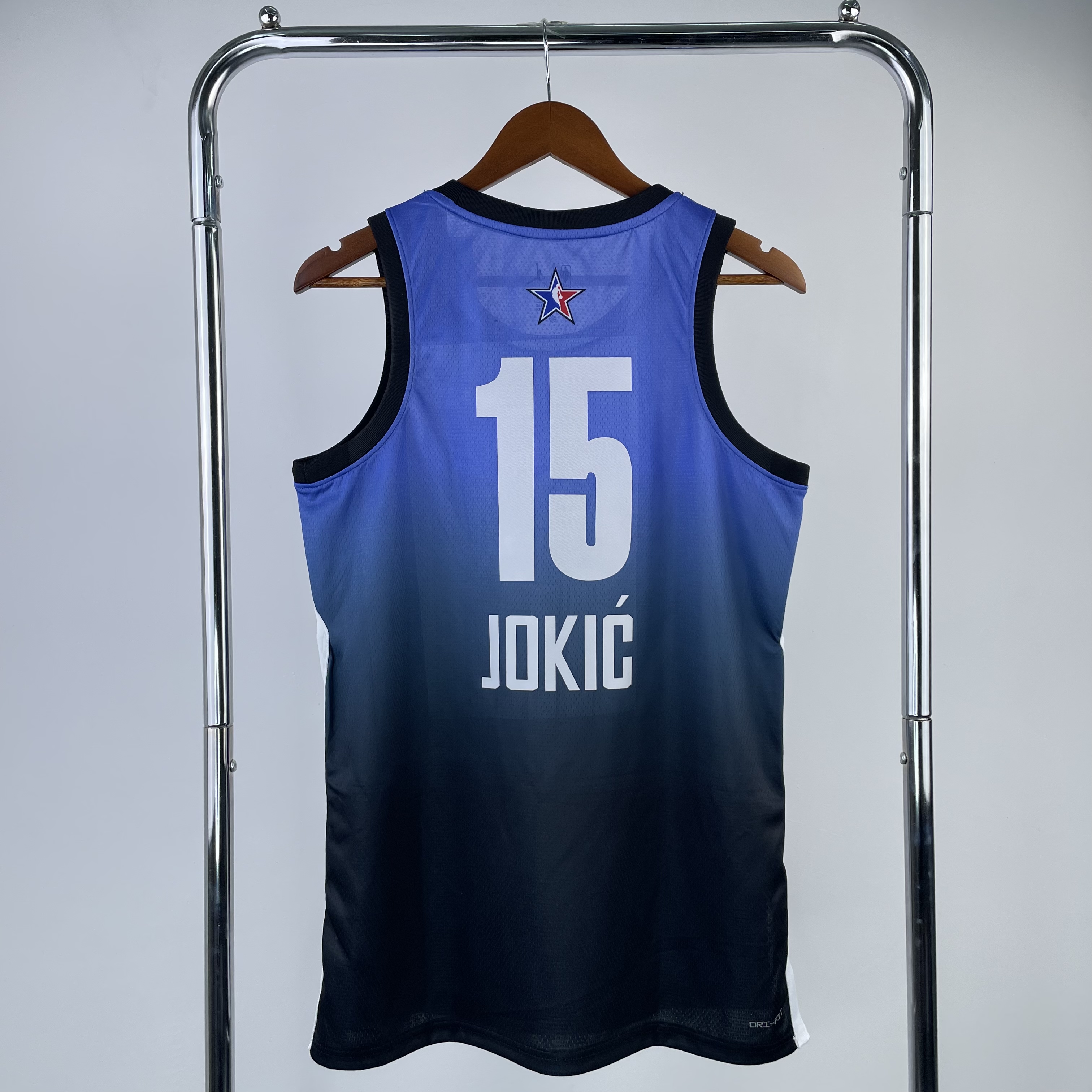 Men Denver Nuggets #15 Jokic Blue All Star Jordan style Seasons 2023 NBA Jersey